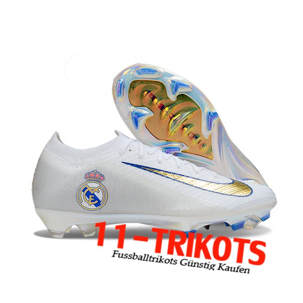 Nike Fussballschuhe AIR Zoom Mercurial Vapor 16 Elite XXV FG Weiß/Gelb/Blau