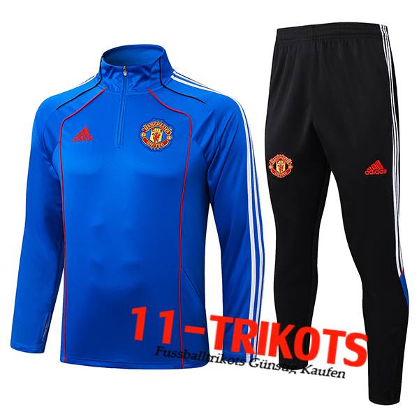 Manchester United Trainingsanzug Blau/Weiß/Rot 2025/2026