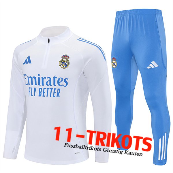 Real Madrid Trainingsanzug Weiß/Blau 2025/2026