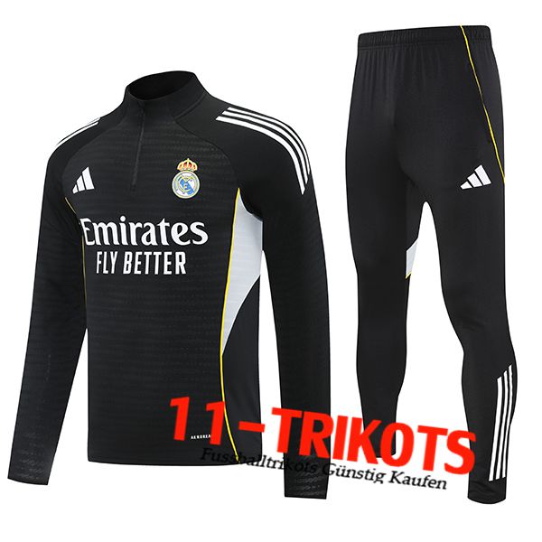 Real Madrid Trainingsanzug Schwarz/Grau 2025/2026 -02