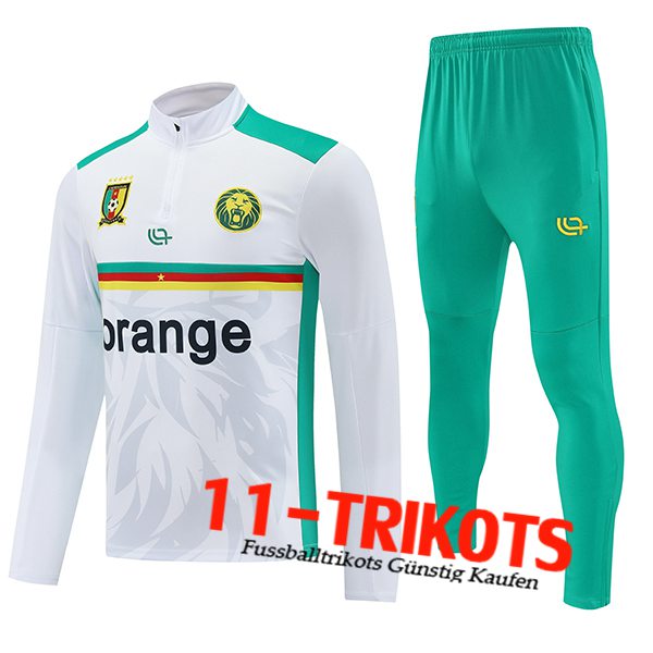Kamerun Trainingsanzug Weiß/Grün 2025/2026