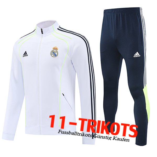 Real Madrid Trainingsanzug jacke Weiß/Blau/Grün 2025/2026