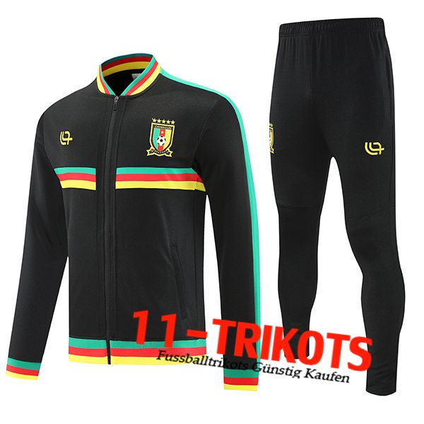 Kamerun Trainingsanzug jacke Schwarz/Grün 2025/2026