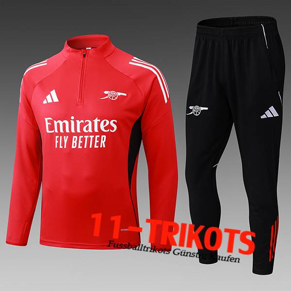 Arsenal Trainingsanzug Kinder Rot/Schwarz/Weiß 2025/2026