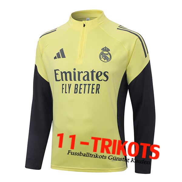 Real Madrid Training Sweatshirt Gelb/Schwarz 2025/2026