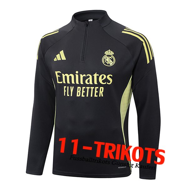 Real Madrid Training Sweatshirt Grau/Gelb 2025/2026
