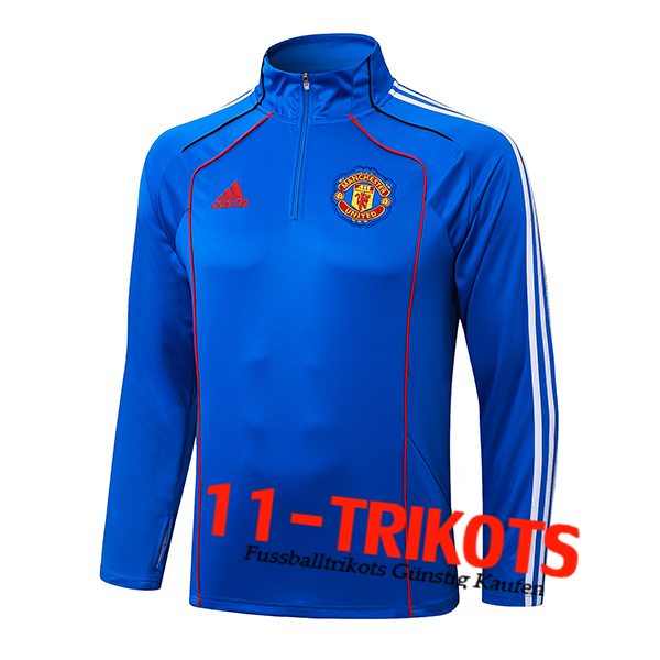 Manchester United Training Sweatshirt Blau/Weiß/Rot 2025/2026