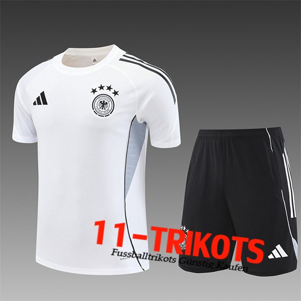 Deutschland Trainingstrikot Kinder Weiß/Schwarz/Grau 2025/2026
