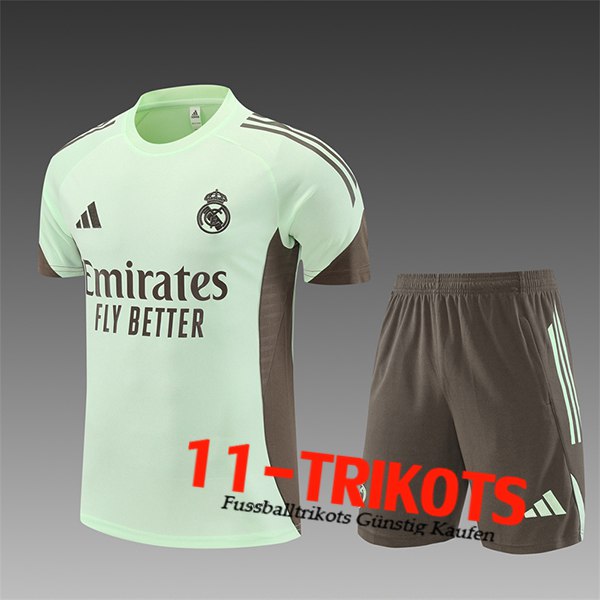 Real Madrid Trainingstrikot Kinder Grün/Braun 2025/2026