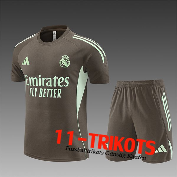 Real Madrid Trainingstrikot Kinder Braun/Grün 2025/2026