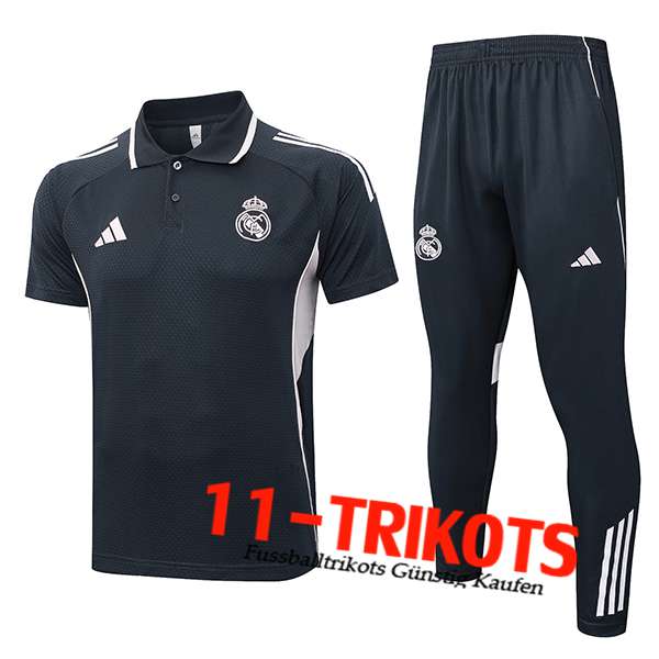 Real Madrid Poloshirt Grau/Rosa 2025/2026