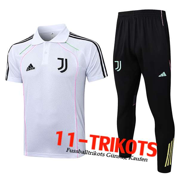 Juventus Poloshirt Weiß/Schwarz 2025/2026