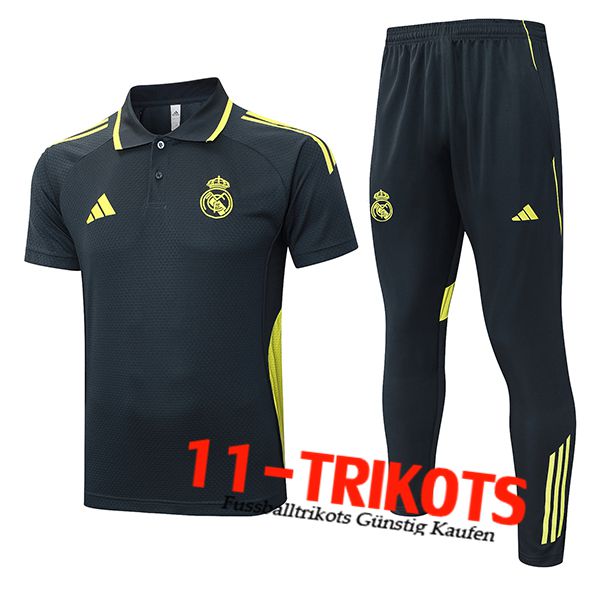 Real Madrid Poloshirt Grau/Grün 2025/2026