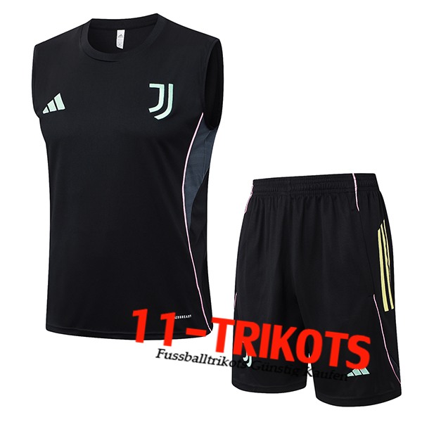 Juventus Trainings-Tanktops Schwarz 2025/2026