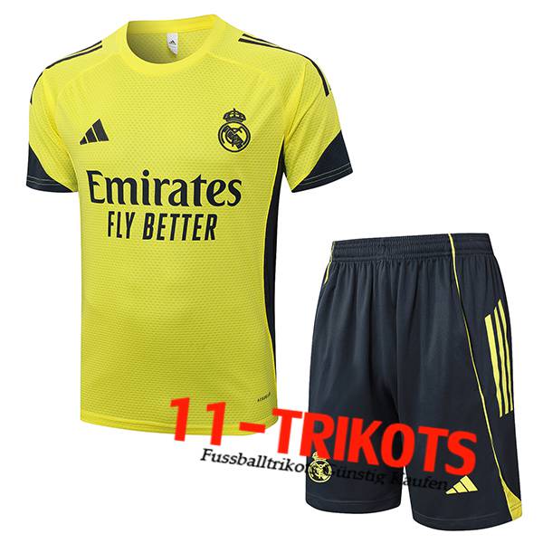 Real Madrid Trainingstrikot Gelb/Schwarz 2025/2026