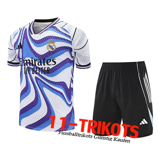 Real Madrid Trainingstrikot Weiß/Blau/lila 2025/2026