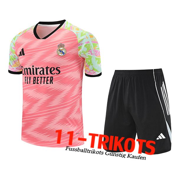 Real Madrid Trainingstrikot Rosa/Grün 2025/2026