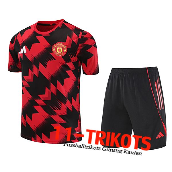 Manchester United Trainingstrikot Rot/Schwarz 2025/2026 -02
