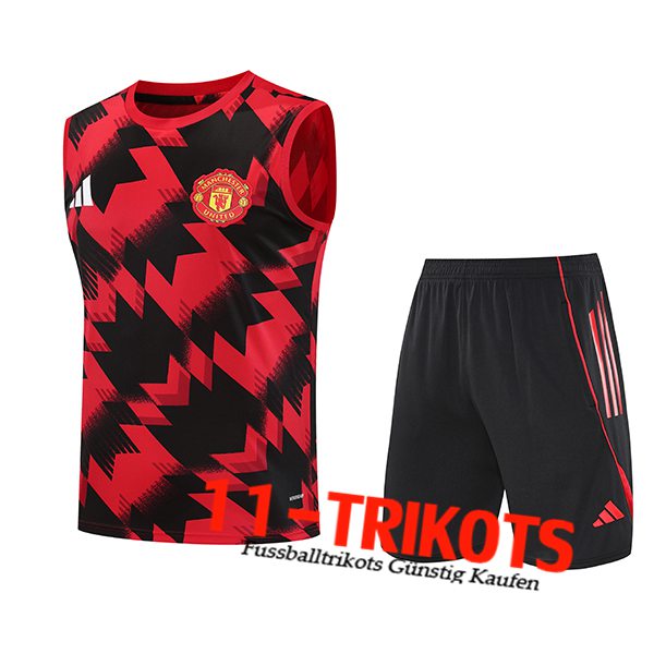 Manchester United Trainings-Tanktops Rot/Schwarz 2025/2026