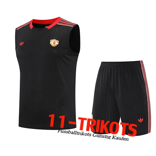 Manchester United Trainings-Tanktops Schwarz/Rot 2025/2026