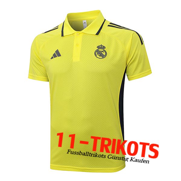Real Madrid Poloshirt Gelb/Schwarz 2025/2026