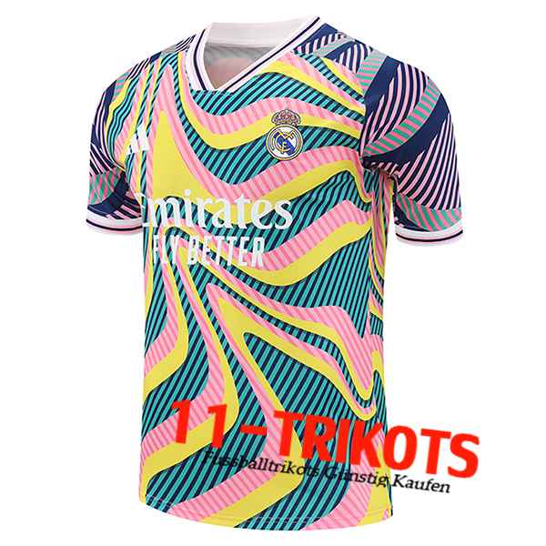 Real Madrid Trainingstrikot Grün/Rosa/Gelb 2025/2026