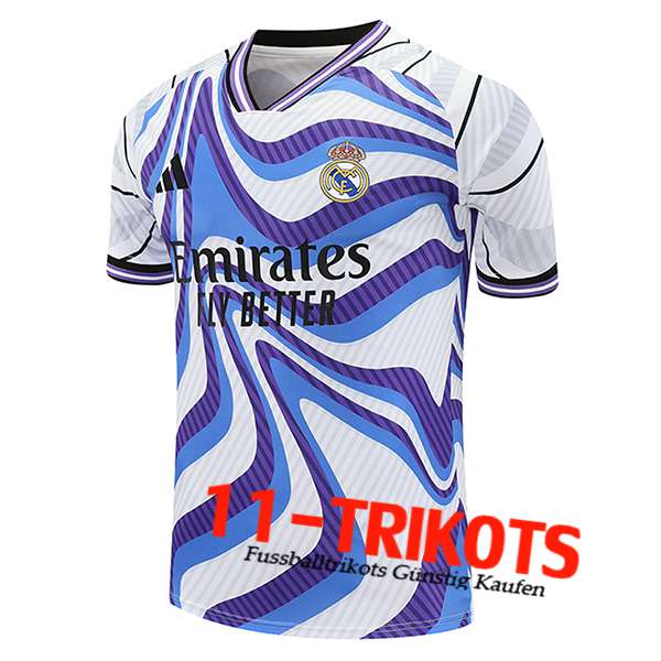 Real Madrid Trainingstrikot Weiß/Blau/lila 2025/2026