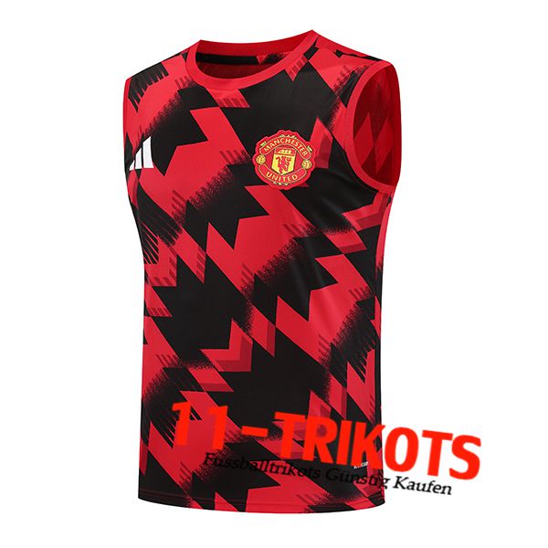Manchester United Trainings-Tanktops Rot/Schwarz 2025/2026