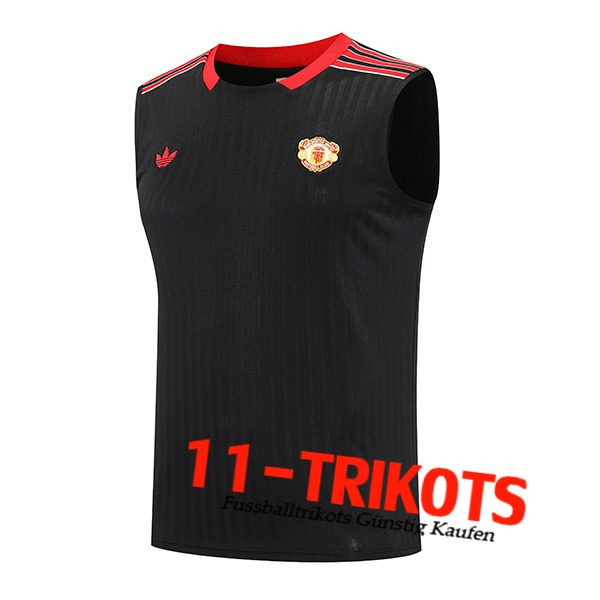 Manchester United Trainings-Tanktops Schwarz/Rot 2025/2026