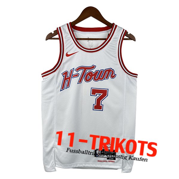 Houston Rockets Trikot (DURANT #7) 2025/26 Weiß/Rot -02