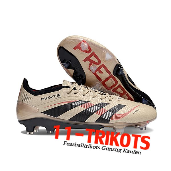 Adidas Fussballschuhe 25 Predator Elite FG Braun/Schwarz/Rot