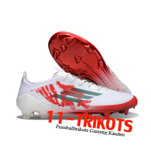 Adidas Fussballschuhe F50 ELITE FG Weiß/Rot/Grün