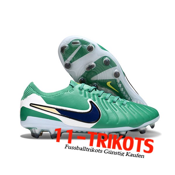 Nike Fussballschuhe Tiempo Legend X Elite FG Grün/Blau/Weiß