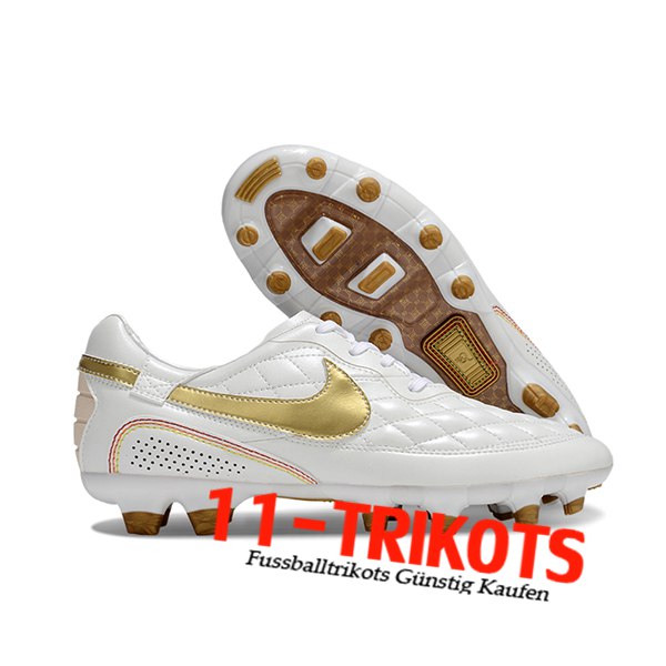 Nike Fussballschuhe Tiempo Legend R10 Elite FG Weiß/Gelb