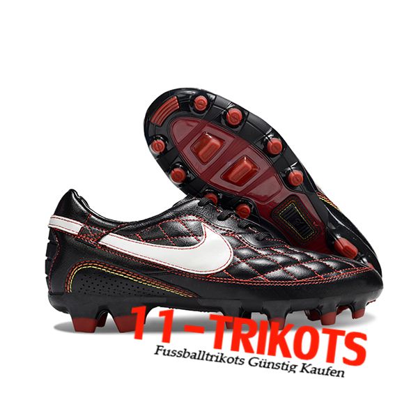 Nike Fussballschuhe Tiempo Legend R10 Elite FG Schwarz/Rot/Weiß