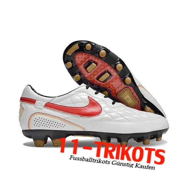 Nike Fussballschuhe Tiempo Legend R10 Elite FG Weiß/Rot