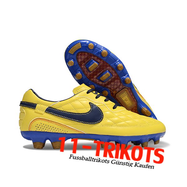 Nike Fussballschuhe Tiempo Legend R10 Elite FG Gelb/Blau