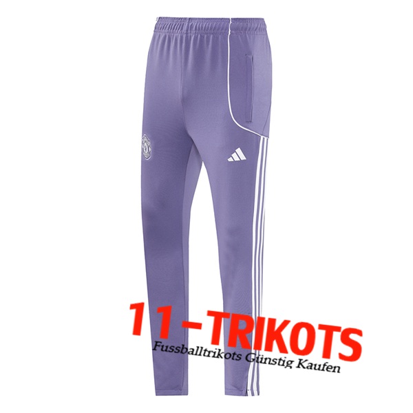 Manchester United Trainingshose lila/Weiß 2025/2026
