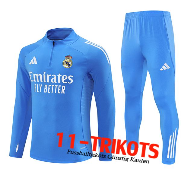 Real Madrid Trainingsanzug Hellblau 2025/2026 -02