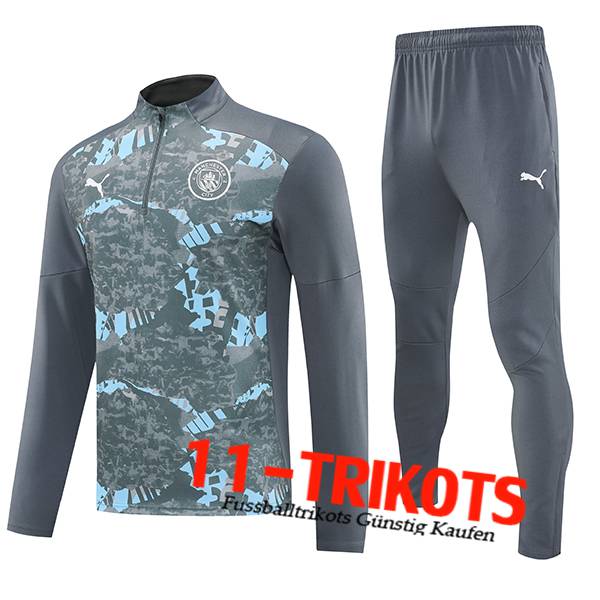 Manchester City Trainingsanzug Grau/Blau 2025/2026 -02