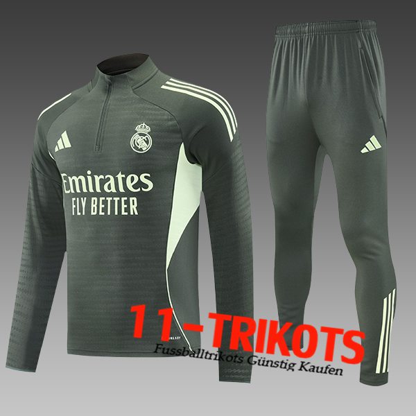 Real Madrid Trainingsanzug Kinder Grün 2025/2026