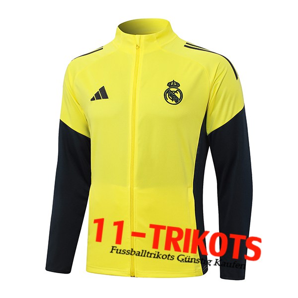 Real Madrid Trainingsjacke Gelb/Schwarz 2025/2026