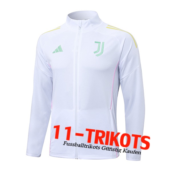 Juventus Trainingsjacke Weiß/Gelb 2025/2026