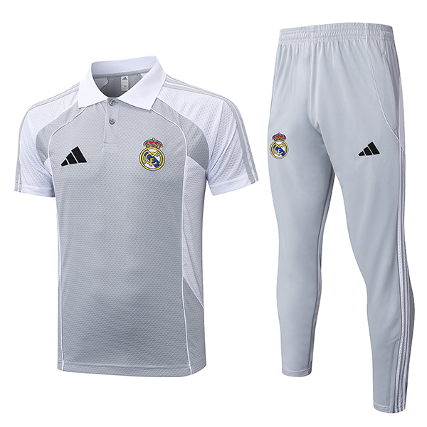 Real Madrid Poloshirt Grau/Weiß 2025/2026