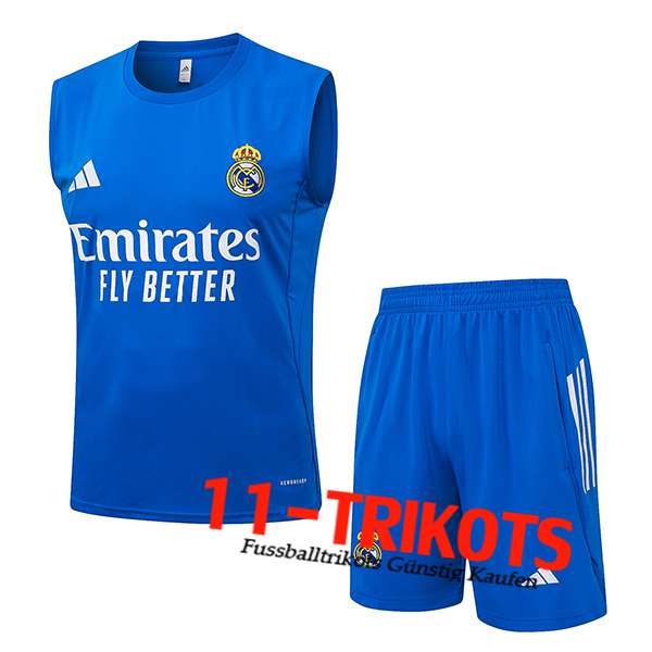 Real Madrid Trainings-Tanktops Blau 2025/2026 -02