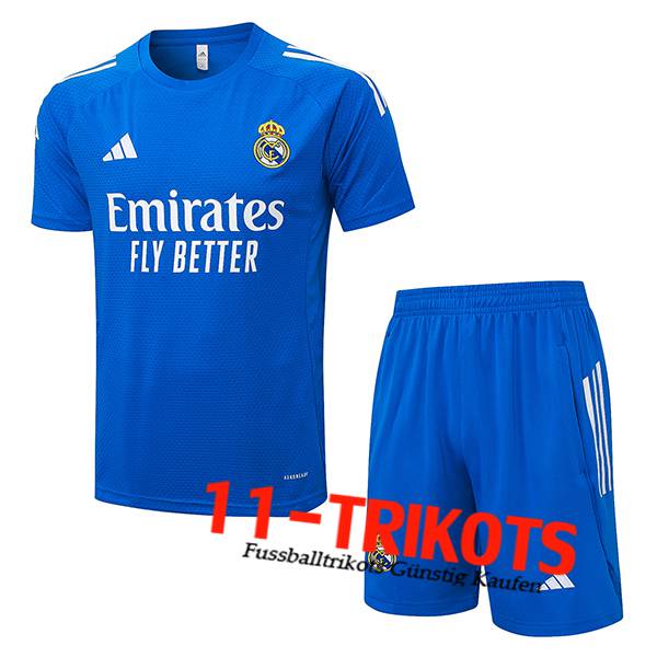 Real Madrid Trainingstrikot Blau/Weiß 2025/2026