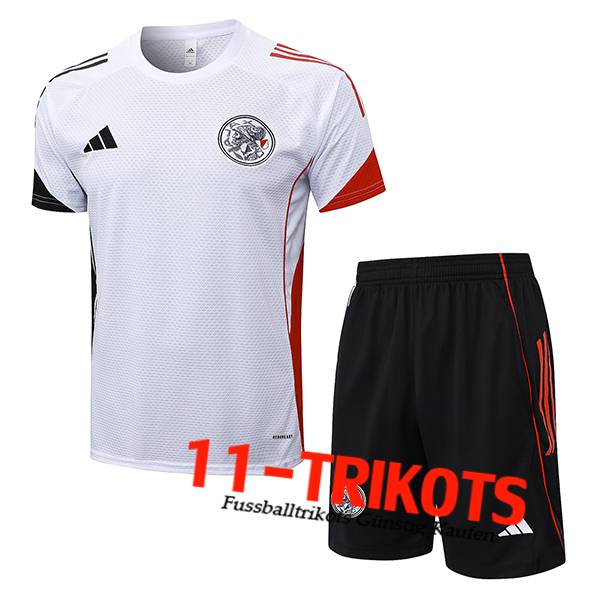 Ajax Trainingstrikot Weiß/Schwarz/Rot 2025/2026 -02