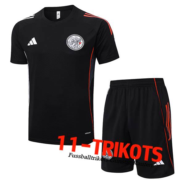 Ajax Trainingstrikot Schwarz/Weiß/Rot 2025/2026