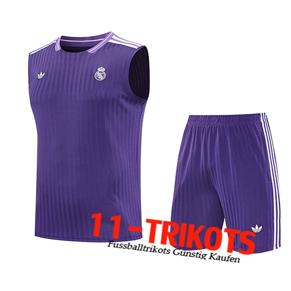 Real Madrid Trainings-Tanktops lila/Weiß 2025/2026
