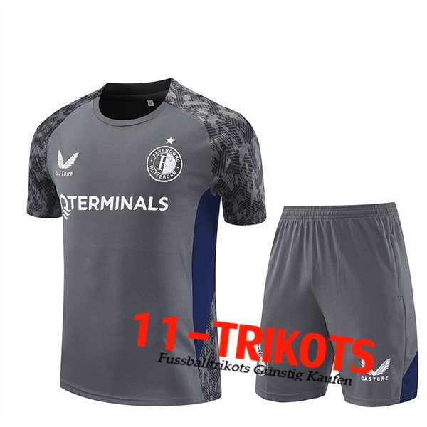Feyenoord Trainingstrikot Grau/Blau 2025/2026